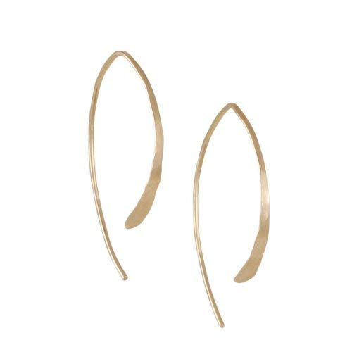 MELISSA JOY MANNING - Wishbone Hoop Earrings in Yellow Gold